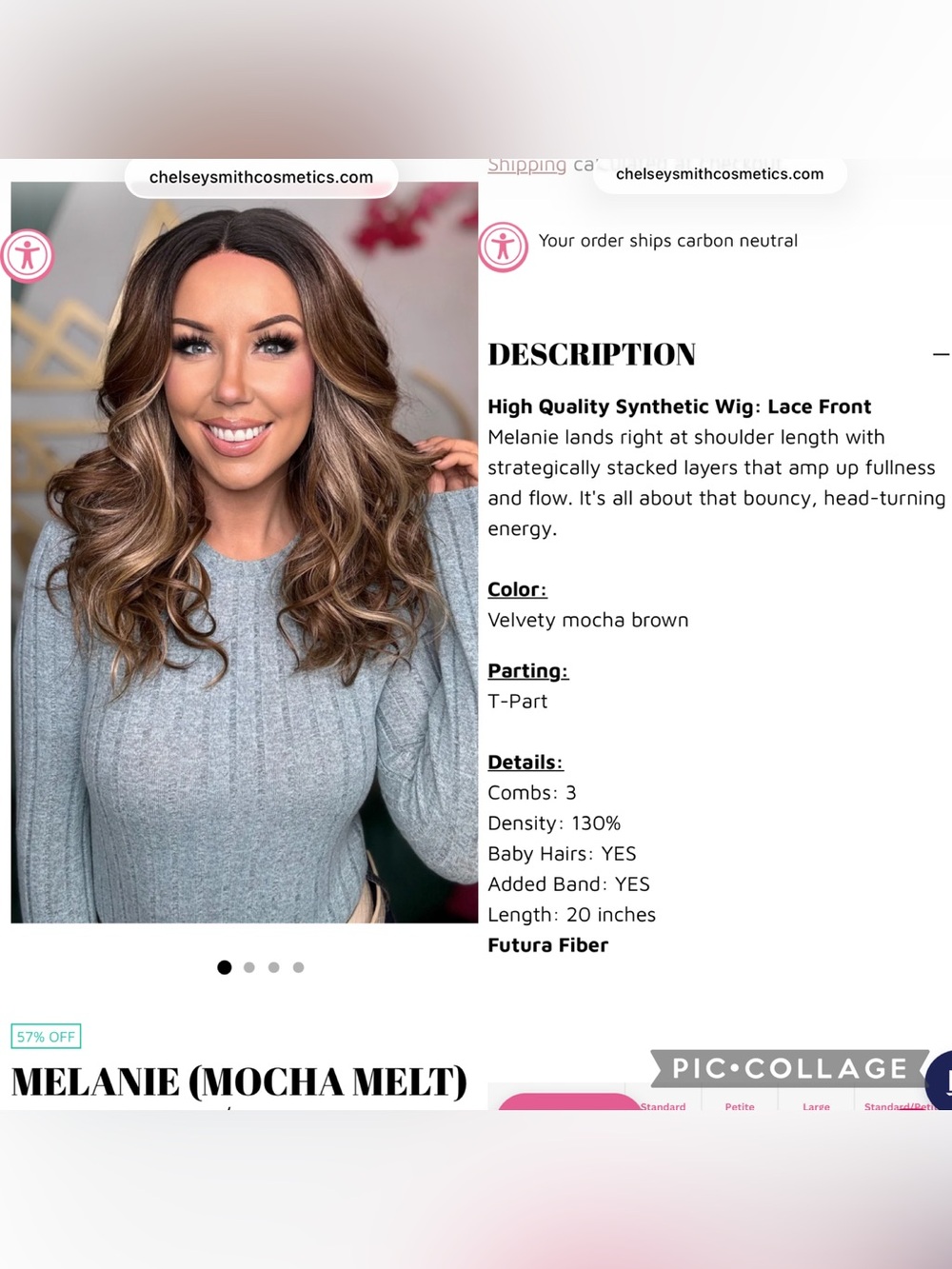 CSC Melanie Lace Front T Part Wig - Velvet Mocha Brown